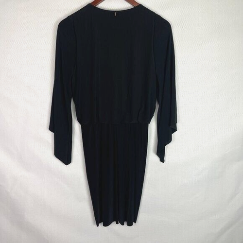 NWT Misa Los Angeles Revolve Teget Front Twist Knot V Neck Mini Dress Black S - Picture 2 of 8