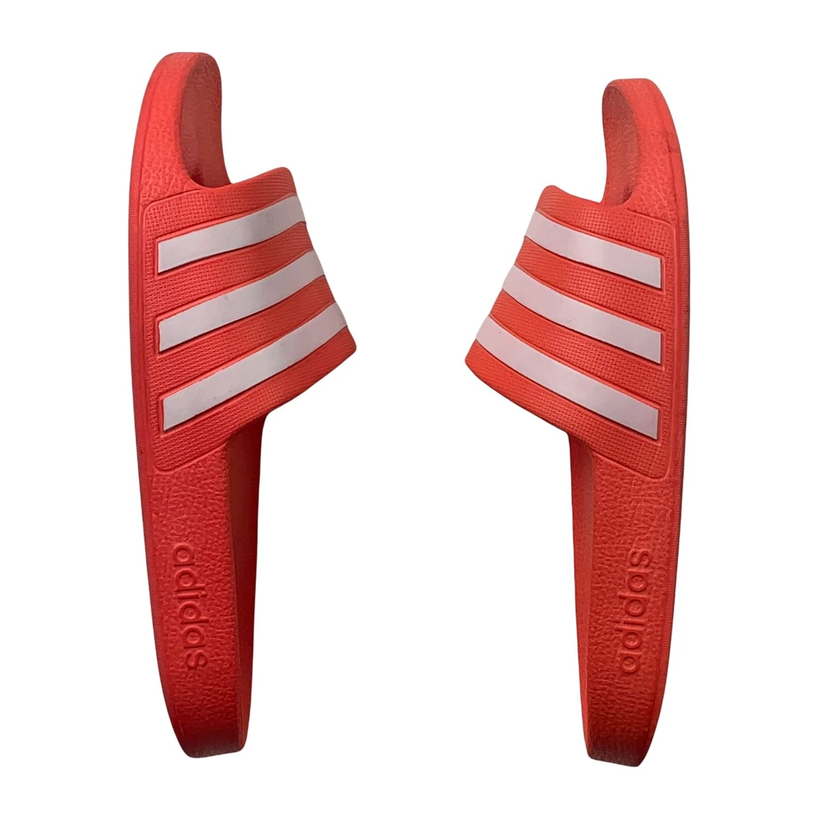 Adilette aqua hotsell slides red