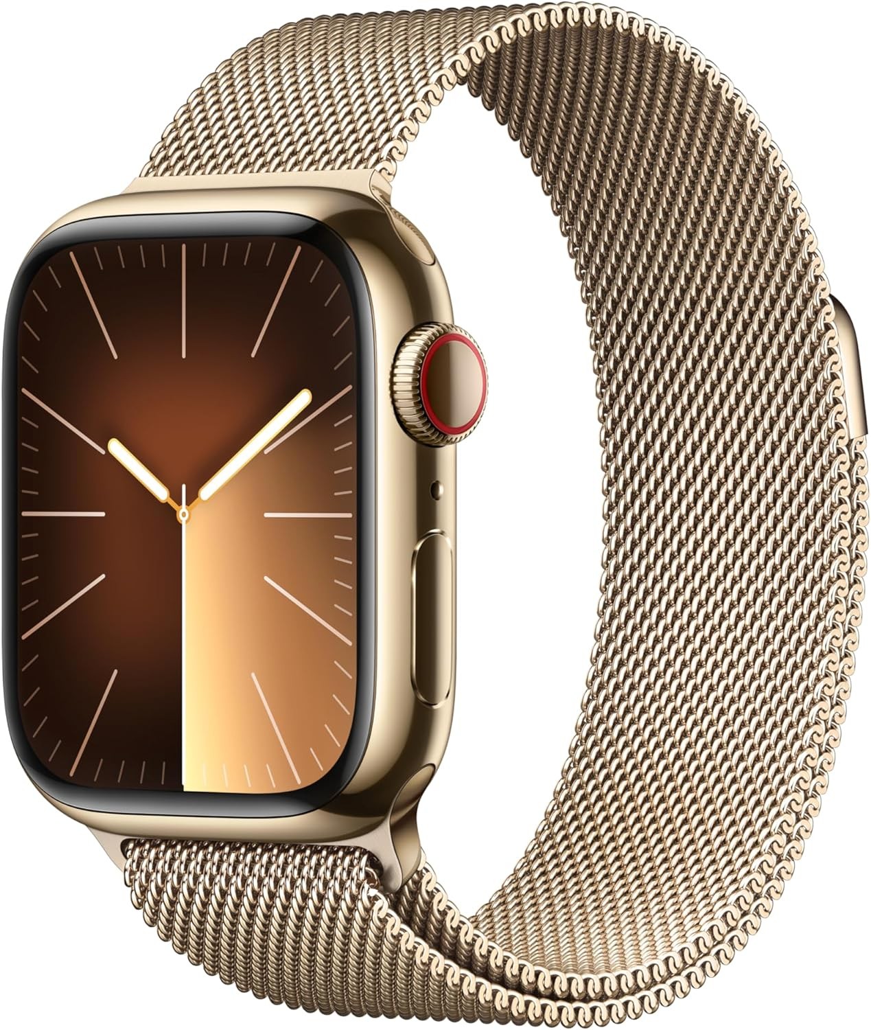 Apple Watch Series 9 (GPS+LTE) 45MM Gold Stainless Steel Case Gold Milanese Loop