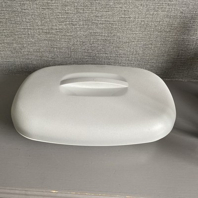 Vintage Tupperware Grau Mikrowelle Gemüse Reis Dampfgarer Deckel 1274 