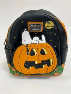Loungefly Peanuts Snoopy Pumpkin Glow in the Dark Mini Backpack New