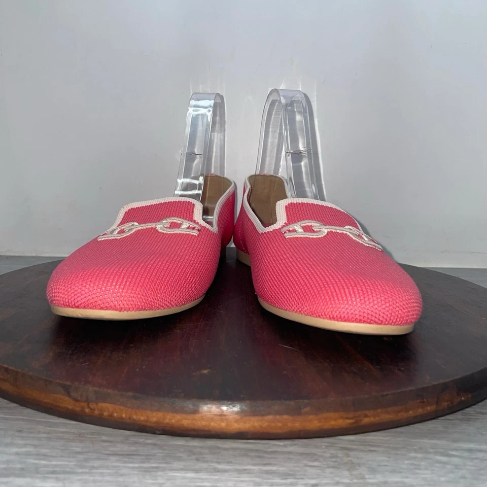 Mocasines planos Vivaia Eileen patrón punta redonda rosa punta de caballo para mujer 9-9,5 EE. UU. 40 Foto 4 de 4