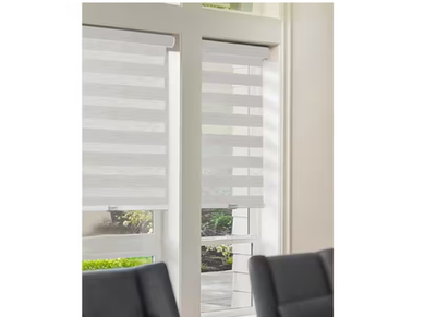 Chicology Cordless Dual Layer Zebra Roller Shade 48 in. W x 72 in