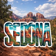 2" Sedona Silhouette: Capturing the Enchanting Scenery Sticker, Decal, Arizona