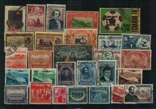 Ecuador Briefmarken 1 Steckkarte gestempelt