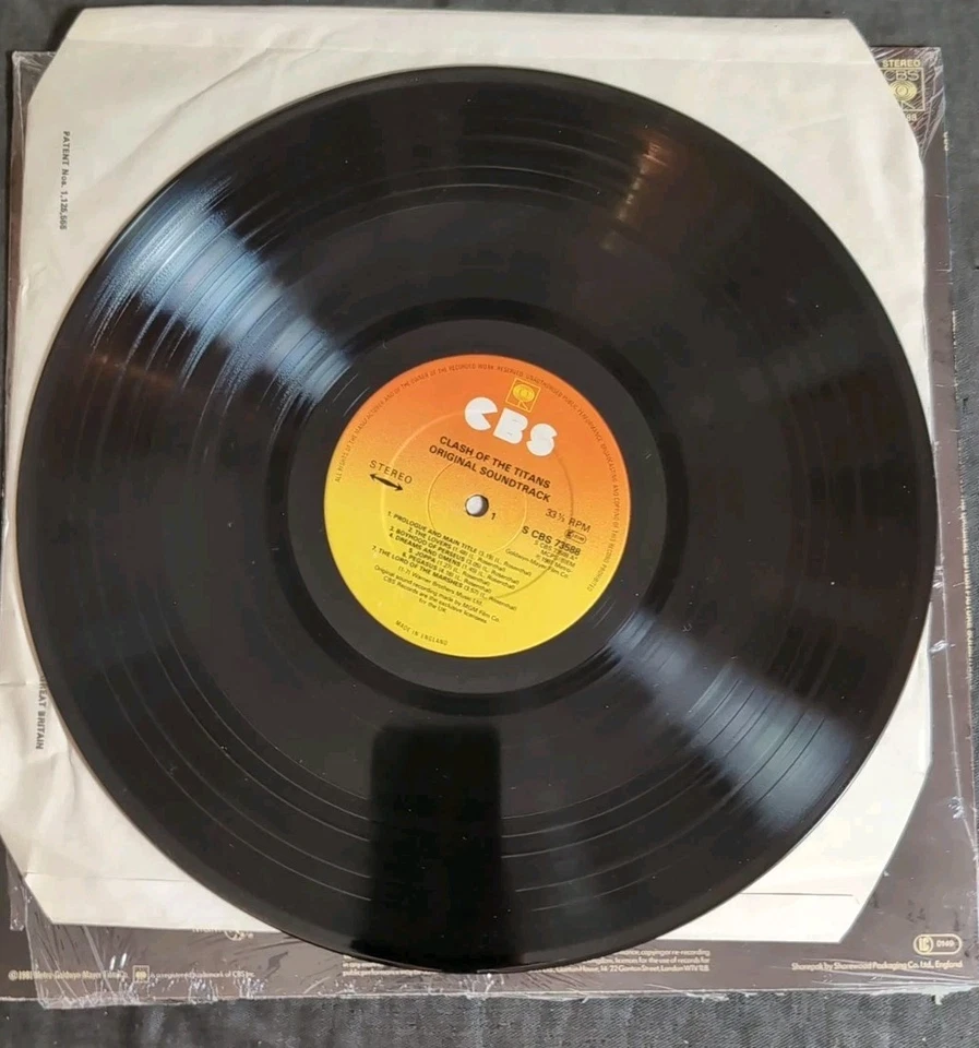 CLASH OF THE TITANS OST 1981 CBS LP Nr Mint Original Shrink Wrap P251 Foto 3 de 4