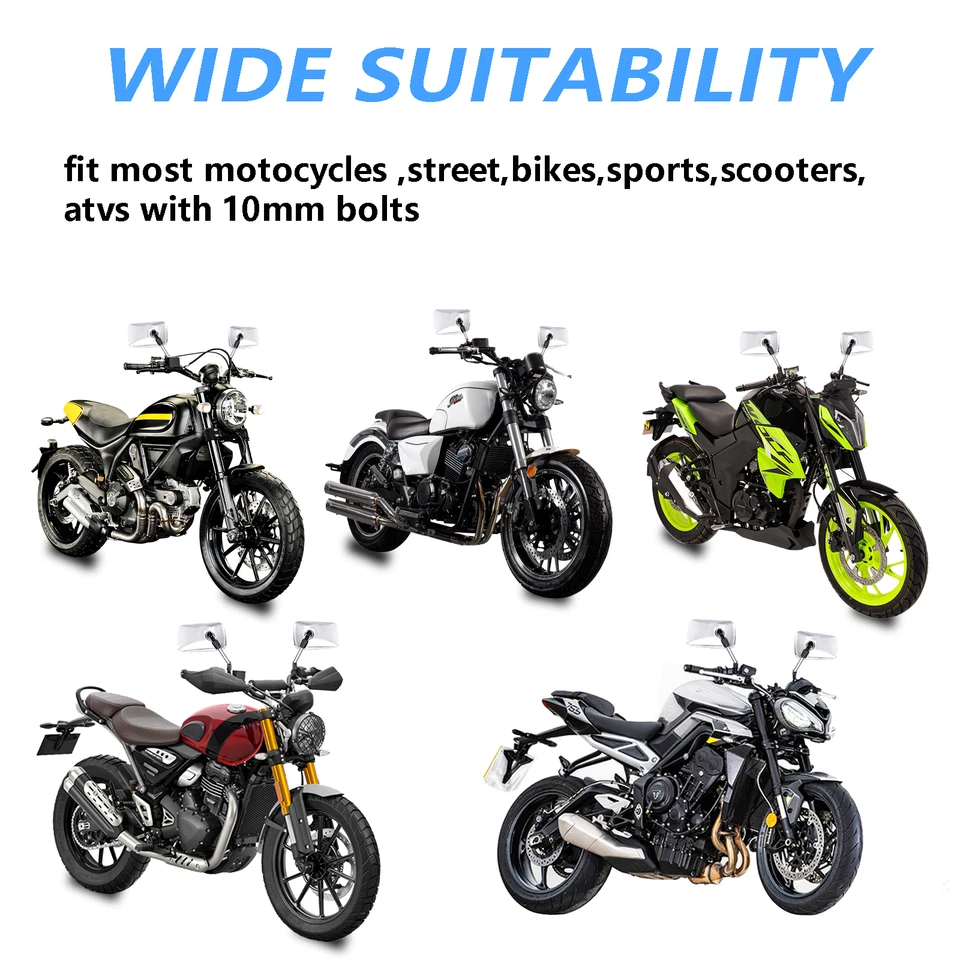 Espejo retrovisor lateral cromado para moto Honda Shadow VLX 600 VT600C VTX1300C Foto 2 de 4