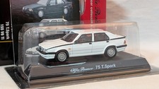 Kyosho 1/64 Alfa Romeo 75 T.Spark bianco pressofuso modellino auto vetrina Gi...
