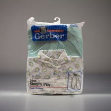 NOS Vtg Gerber Baby Sleeper 2pc Size S Up To 12lbs Pastel Ducks Sleep N' Play
