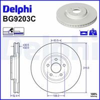 Bremsscheiben Vorne Ø316Mm BelüFtet FüR Ford Galaxy MK III VAN CK 15-> 2216733