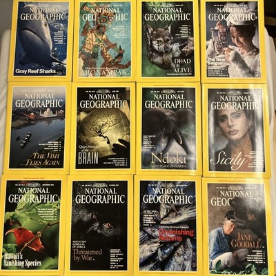 National Geographic Magazine Bundle Januar-December 1995 Complete Year Set