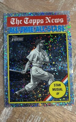 2025 Topps Heritage - All-Time All-Stars Stan Musial #350 Chrome Silver Sparkle
