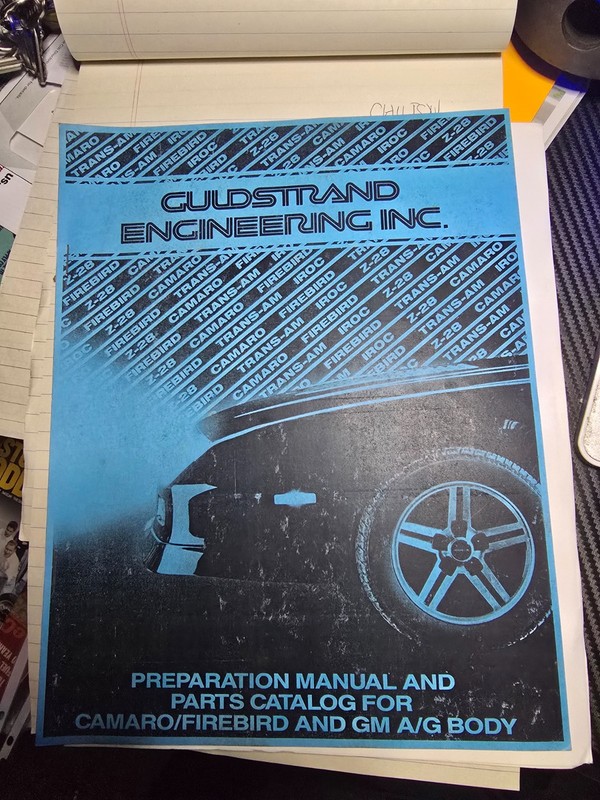 GALDSTRAND ENGINEERING RERPRATION MANUAL AND PARTS CATALOG FOR CAMAROFIREBIRD 