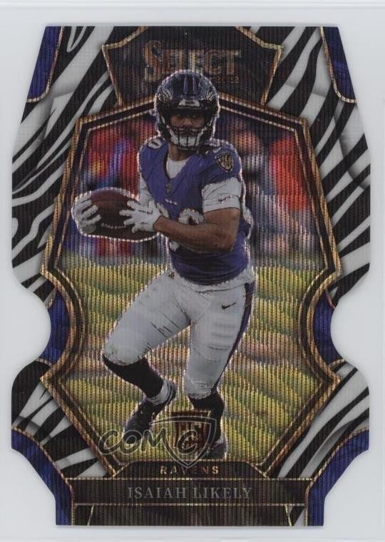 Isaiah Likely Panini Select #110 Die-Cut Zebra