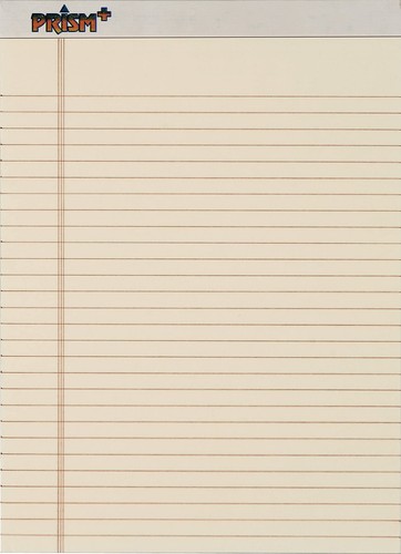 Prism Writing Pads, 8-1/2" x 11-3/4", Legal Rule, Ivory, Perforated, 50 Sheet... - Picture 2 of 8