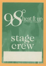 98 Degrees 1998 Heat It Up Tour CREW Backstage Pass