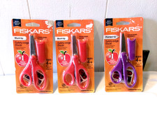 Fiskars 4-7 5in. Kids Scissors Black with Eraser Sheath lot of 3 each