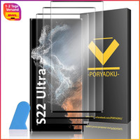 Displayschutzfolie 3 StüCk Panzer Glas 9H HäRte Hd Clear FüR Galaxy S22 Ultra 5G