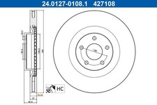2x Bremsscheibe ATE 24.0127-0108.1 für FORD KUGA 3 DFK FOCUS 4 HN Turnier HP 4x4