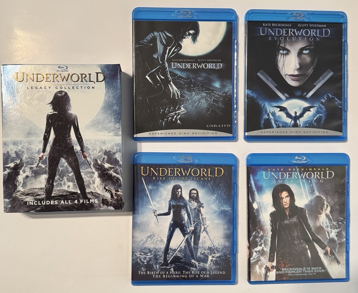 Blu Ray Disc Box Set, The Underworld Collection, 4- Disc, EX