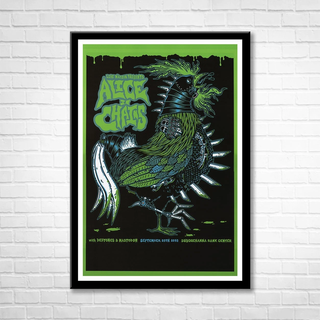 ALICE IN CHAINS Poster 2010 w/ DEFTONES & MASTODON Framed Wall Art Rock Decor
Opens in a new window