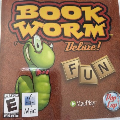 Bookworm Deluxe PC Game CD-ROM PopCap Retro Classic Word Puzzle VG+