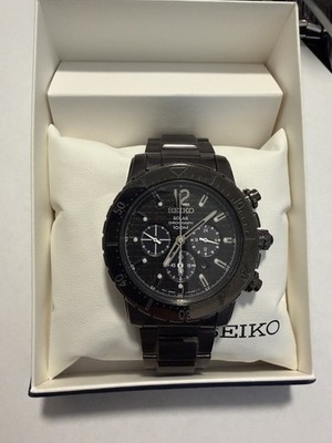Seiko Chronograph Men s Watch SSC225P1 Chronograph Solar Black