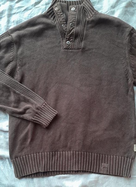 Men Camel Active Sweater Grey Cotton 40 /L / 48