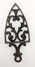 Antique Cast Iron Sad Iron Trivet Scrolls
