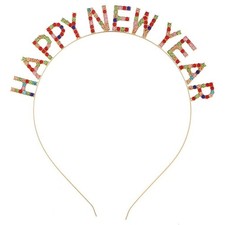 Happy New Year Headband Tiara,Rhinestone New Years Headband,New Year Eve Party