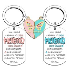 Friendship Gifts for Women Friends 2Pcs Matching Keychains Christmas Gifts for