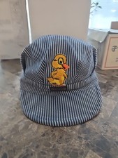 1940's Big Smith Hat Sanforized Hickory Striped Railroad Hat Cap sz Medium