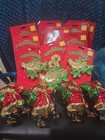 ~Set 16 VINTAGE Hard Plastic Kitschy Christmas 3" - 5" Metallic -Look Ornies — photo 8
