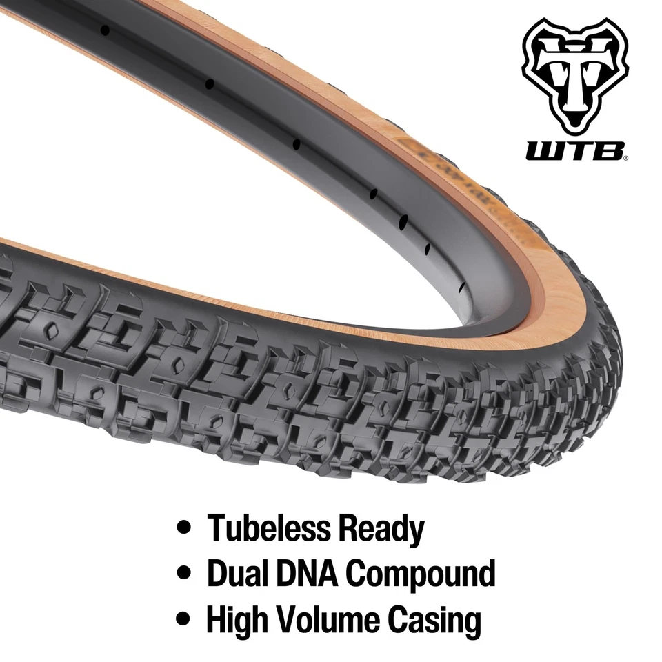 Neumático de bicicleta WTB Nano Gravel (700c) - Plegable sin cámara - Bikepacking (negro/bronceado,... Foto 2 de 4