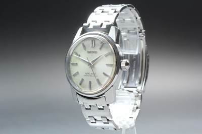 King Seiko 44-9990 KS weiß 37mm 25Jewels Hand Herrenuhr 1966 JAPAN Exc+5