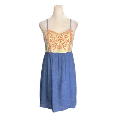 Flying Tomato Blue Strappy Boho Sundress Size Large NWT