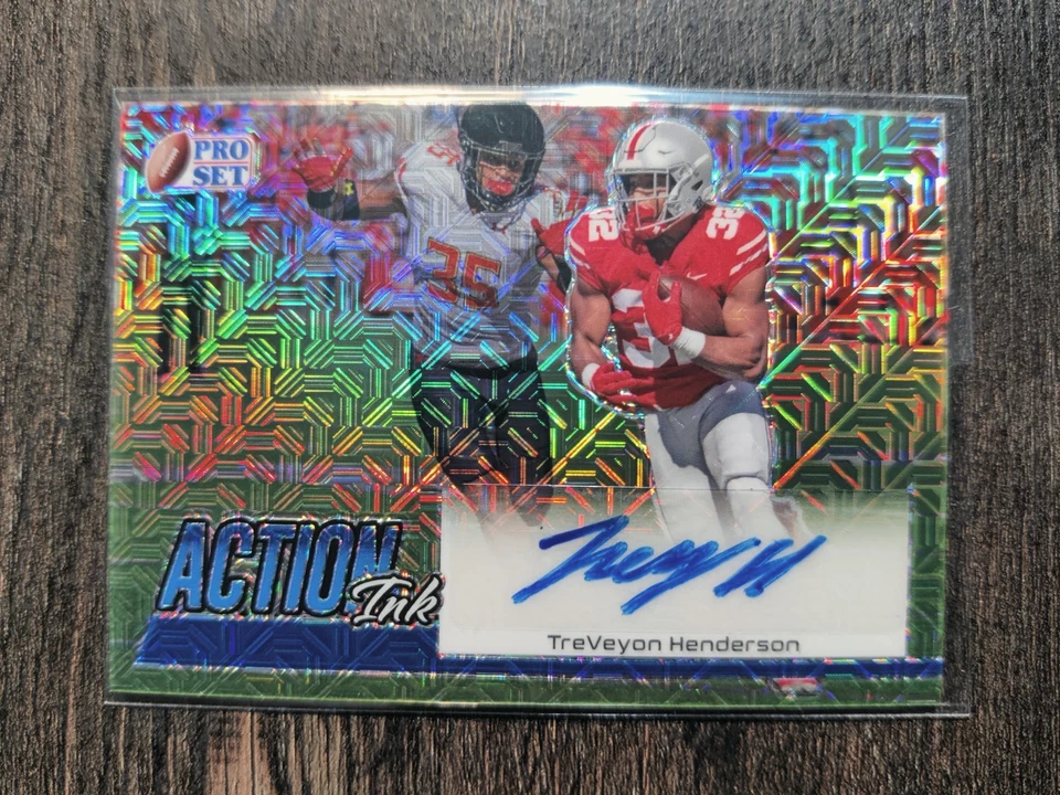 2022 Pro Set TREVEYON HENERSON Auto 3/20 AI-TH1 Action Ink Silver Mojo - Image 3 of 4