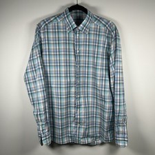 ETON Shirt Men  s Large Plaid Slim Fit Button Down Long Sleeve