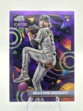 2025 Topps Cosmic Chrome - Braxton Ashcraft #62 Purple Nebula Refractor /150 RC