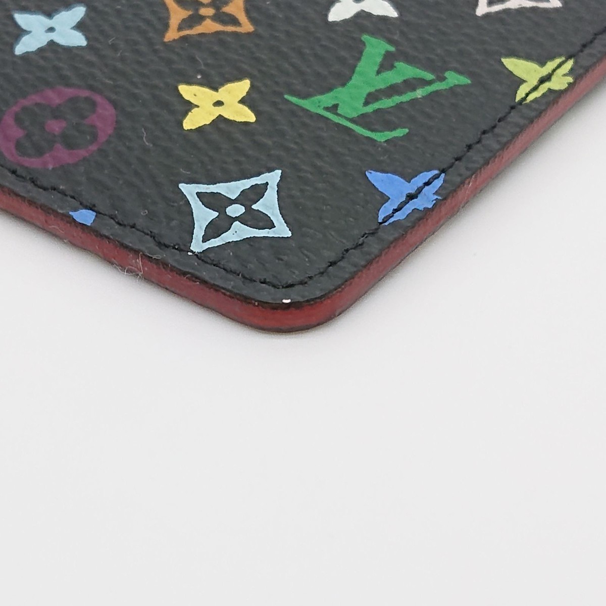 LOUIS VUITTON M92650 Monogram Card Holder Compact Mirror Murakami