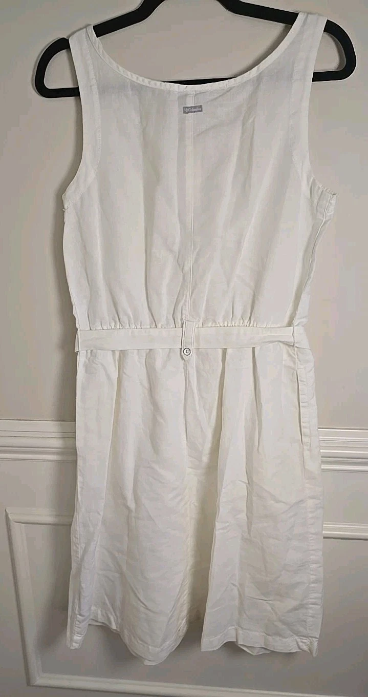 VETEMENTS Abito smanicato donna Columbia misto lino cotone taglia S cintura tasche bottoni