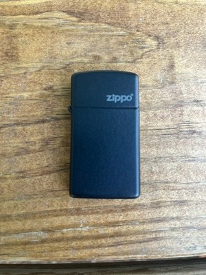 Collectible Zippo Slim windproof Lighter Black Matte Finish w/ Zippo Logo