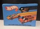 Vintage 1975 Hot Wheels 24 Car Collector Case Blue Vinyl Mattel # 8227 w/ Trays