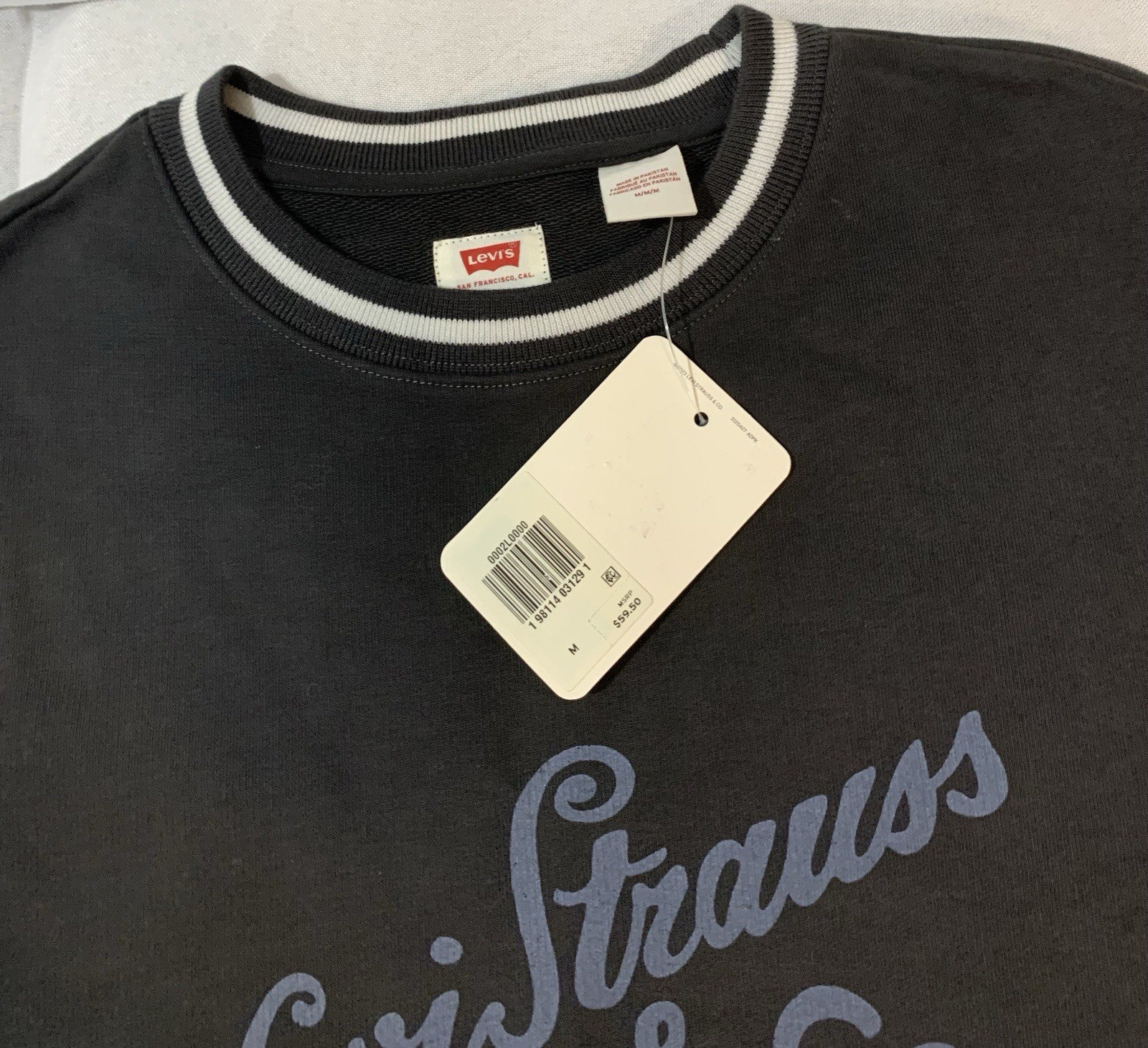 Levi's Women's Heritage Sport Logo Long-Sleeve Sweatshirt NWT. Cotton Medium