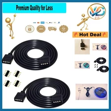 2PCS 2m RGB LED Strip Extension Cable 4 Pin Connectors for SMD 5050 3528 2835