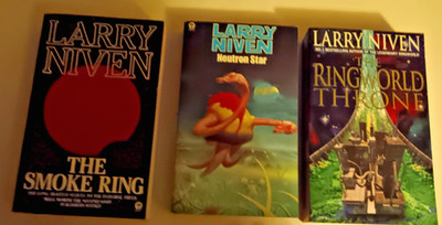Lot x 3 Larry Niven  Sci Fi p/bs THE SMOKE RING, RINGWORLD THRONE, NEUTRON STAR