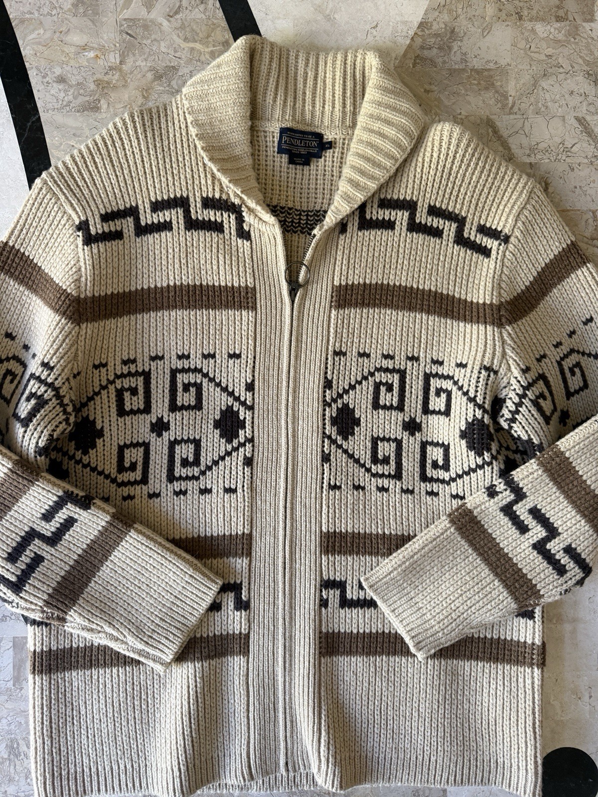 EUC Pendleton Westerly Big Lebowski Cowichan Zip … - image 1