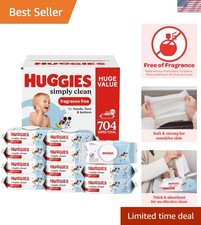 Softer  Stronger Huggies Baby Wipes, 704 Unscented Wipes - Family Friendly