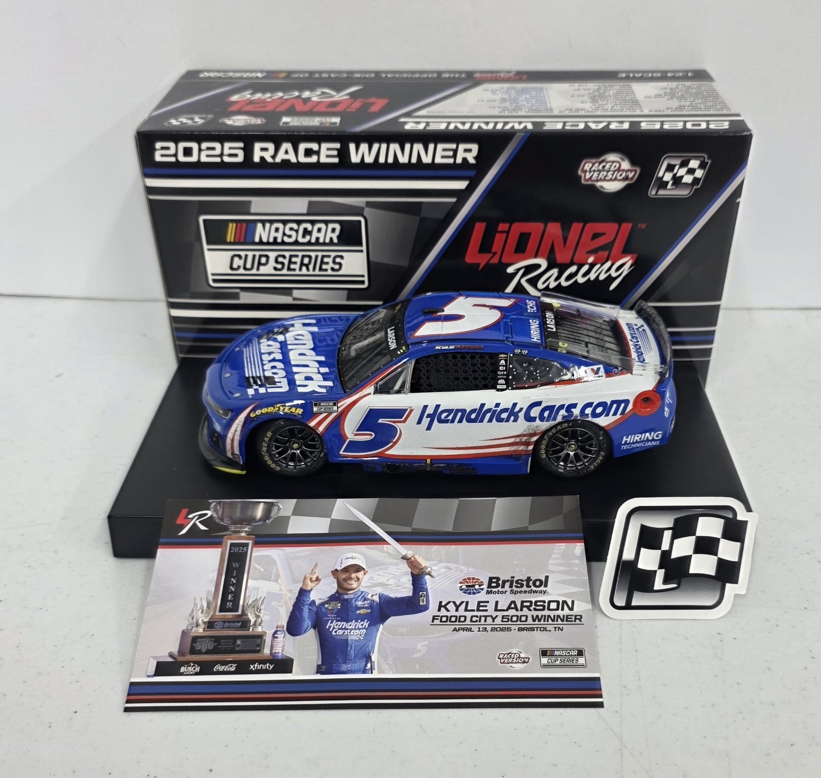 2025 Kyle Larson #5 Hendrickcars.com Bristol Win 1:24 - 552 Made