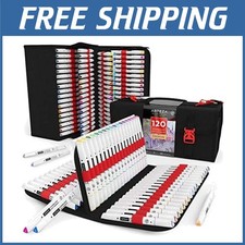 Alcohol Markers Set with 144-Slot Organizer